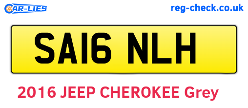 SA16NLH are the vehicle registration plates.