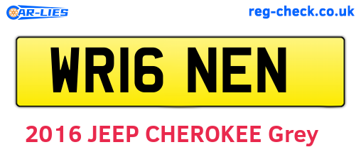 WR16NEN are the vehicle registration plates.