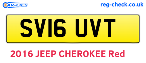 SV16UVT are the vehicle registration plates.