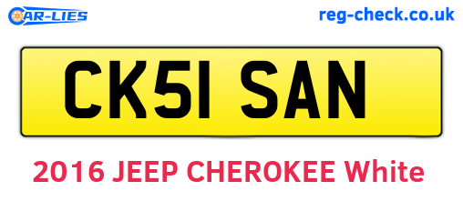 CK51SAN are the vehicle registration plates.