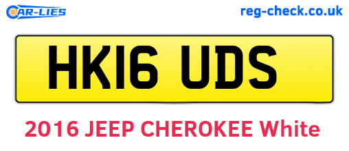 HK16UDS are the vehicle registration plates.
