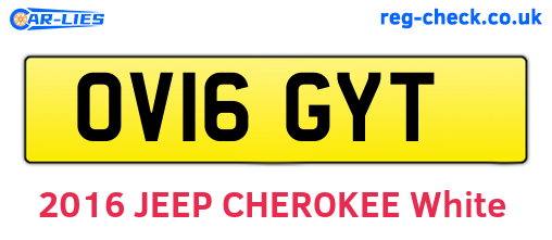 OV16GYT are the vehicle registration plates.