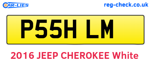 P55HLM are the vehicle registration plates.