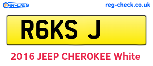 R6KSJ are the vehicle registration plates.