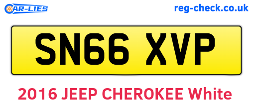 SN66XVP are the vehicle registration plates.