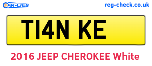 T14NKE are the vehicle registration plates.