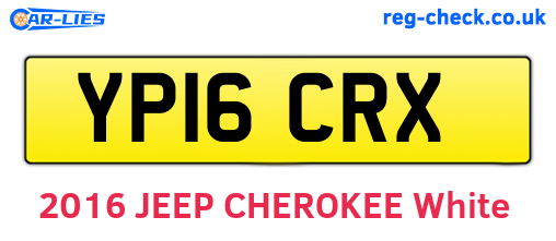 YP16CRX are the vehicle registration plates.