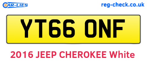 YT66ONF are the vehicle registration plates.