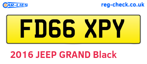 FD66XPY are the vehicle registration plates.