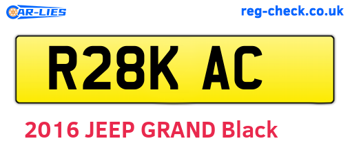 R28KAC are the vehicle registration plates.