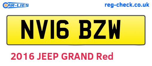 NV16BZW are the vehicle registration plates.