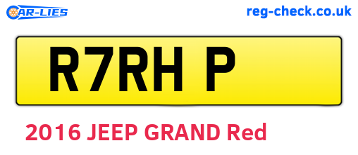 R7RHP are the vehicle registration plates.