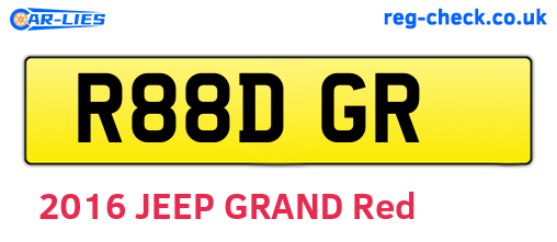 R88DGR are the vehicle registration plates.