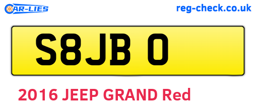 S8JBO are the vehicle registration plates.
