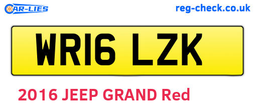 WR16LZK are the vehicle registration plates.