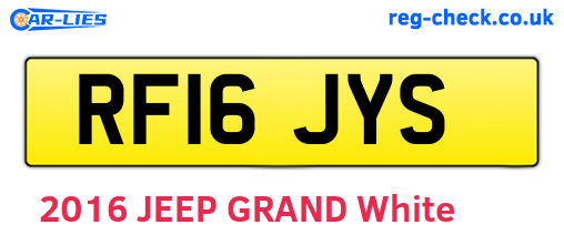 RF16JYS are the vehicle registration plates.