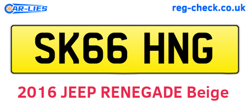 SK66HNG are the vehicle registration plates.