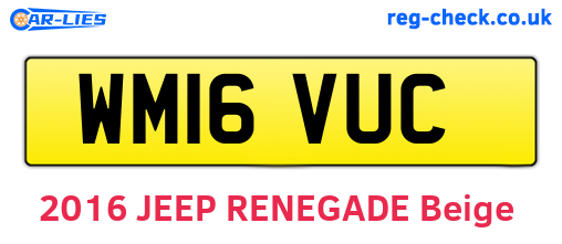 WM16VUC are the vehicle registration plates.