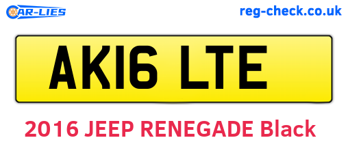 AK16LTE are the vehicle registration plates.