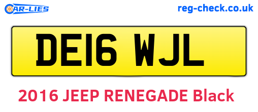 DE16WJL are the vehicle registration plates.