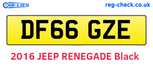 DF66GZE are the vehicle registration plates.