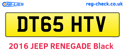 DT65HTV are the vehicle registration plates.