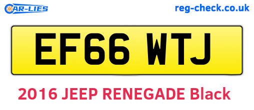 EF66WTJ are the vehicle registration plates.
