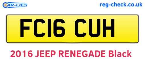 FC16CUH are the vehicle registration plates.