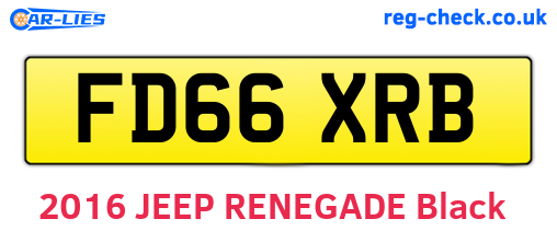 FD66XRB are the vehicle registration plates.