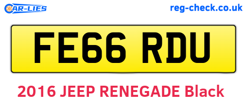 FE66RDU are the vehicle registration plates.