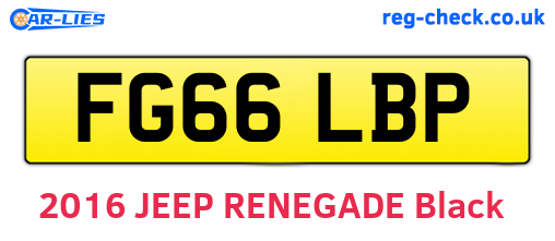 FG66LBP are the vehicle registration plates.