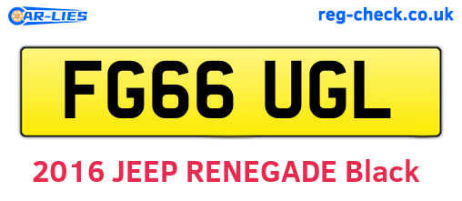 FG66UGL are the vehicle registration plates.