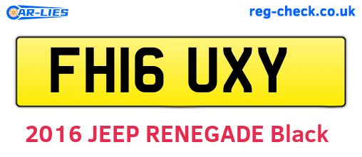 FH16UXY are the vehicle registration plates.