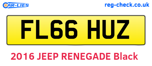 FL66HUZ are the vehicle registration plates.