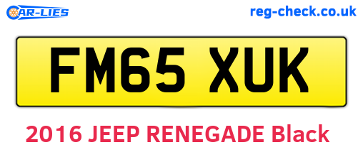 FM65XUK are the vehicle registration plates.