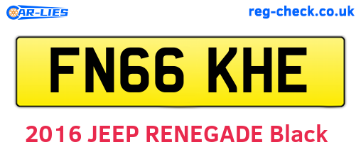 FN66KHE are the vehicle registration plates.