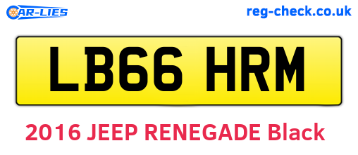 LB66HRM are the vehicle registration plates.