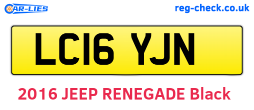 LC16YJN are the vehicle registration plates.