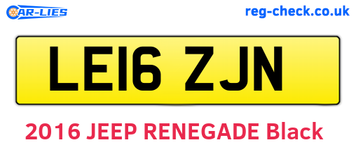 LE16ZJN are the vehicle registration plates.