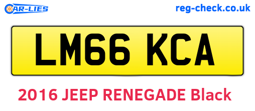 LM66KCA are the vehicle registration plates.