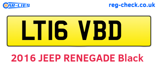 LT16VBD are the vehicle registration plates.