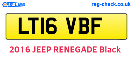 LT16VBF are the vehicle registration plates.