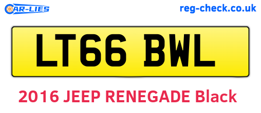 LT66BWL are the vehicle registration plates.