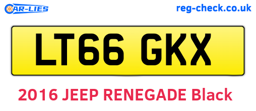 LT66GKX are the vehicle registration plates.