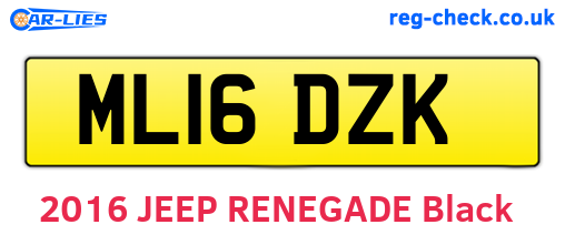 ML16DZK are the vehicle registration plates.