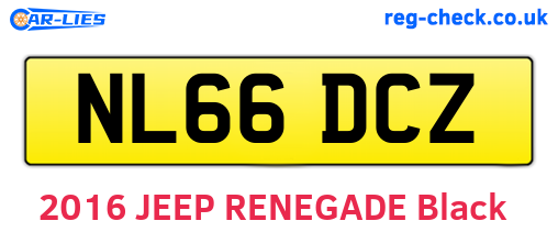 NL66DCZ are the vehicle registration plates.