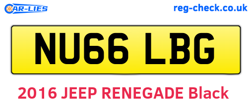 NU66LBG are the vehicle registration plates.