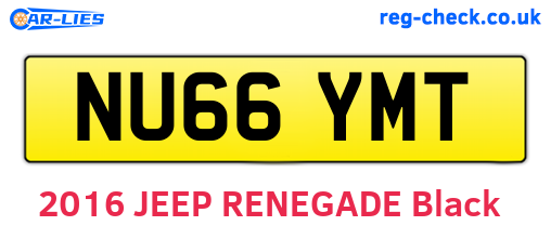 NU66YMT are the vehicle registration plates.