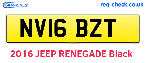NV16BZT are the vehicle registration plates.