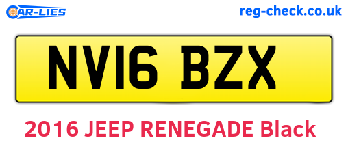 NV16BZX are the vehicle registration plates.
